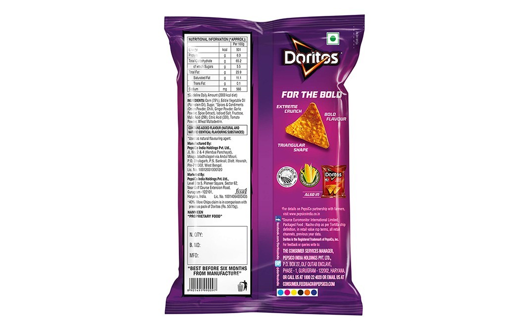 Doritos Sweet Chilli Flavour Chips    Pack  187 grams